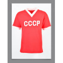 Camisa retrô CCCP vermelha gola V-1980