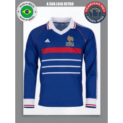 camisa-retrô-frança-azul-logo-1998