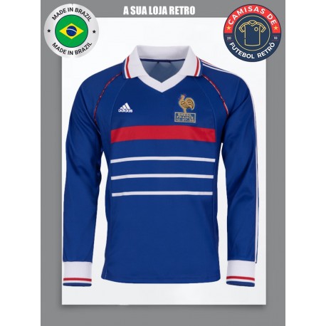 camisa-retrô-frança-azul-logo-1998