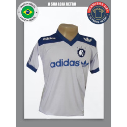 Camisa retrô Clube do Remo treino logo branca - 1986