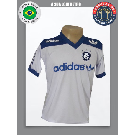 Camisa retrô Clube do Remo treino logo branca - 1986