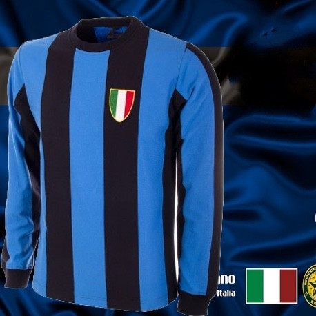 Camisa retrô Internazionale de Milano gola redonda ML - ITA