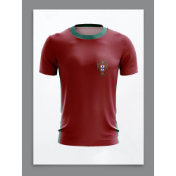 Camisa retrô Portugal vermelha 1987