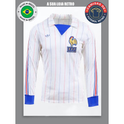 Camisa retrô França branca ML - 1982