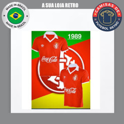 Camisa retrô inter umbro vermelha 1989.
