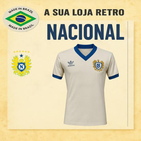 Camisa retrô Nacional Branca Amazonense - 1986