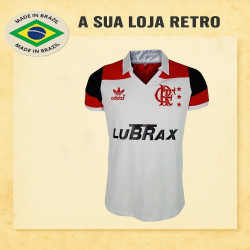Camisa retrô Flamengo branca lubrax
