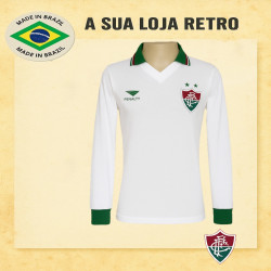 Camisa retrô Fluminense 1986 branca manga longa