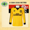 Camisa retrô Flamengo Goleiro Lubrax Amarela ML