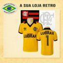 Camisa retrô Flamengo Goleiro Amarela Lubrax
