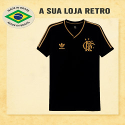Camisa retrô Flamengo ouro