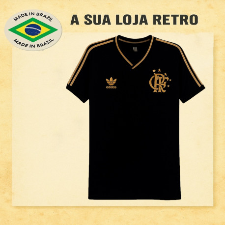 Camisa retrô Flamengo ouro