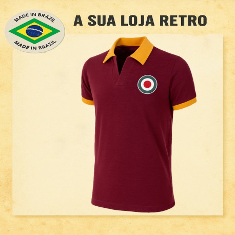 Camisa retrô AS Roma gola polo 1980 - ITA