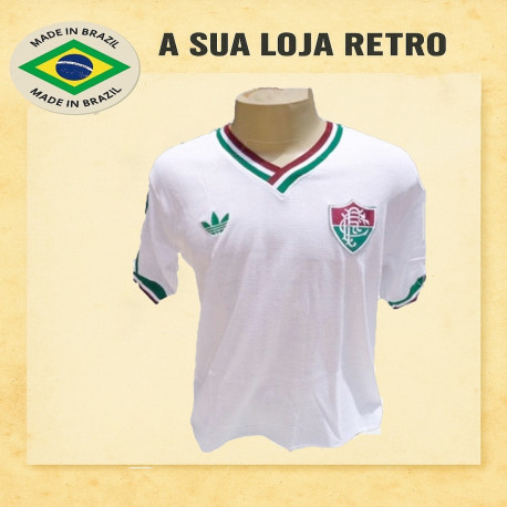 Camisa retro fluminense branca 1980