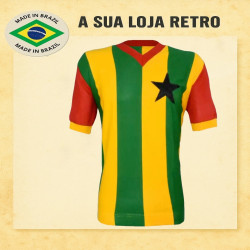Camisa retrô Gana listrada