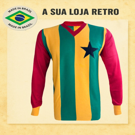 Camisa retrô Gana listrada