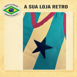 Regata retrô Gana listrada