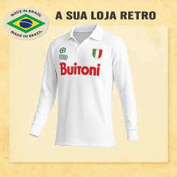 Camisa Retrô Napoli branca Buitoni ML 1987- 88 ITA