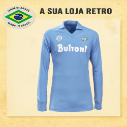 Camisa Retrô Napoli azul Buitoni ML 1987- 88 ITA