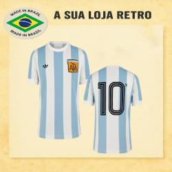 Camisa retrô da Argentina logo - 1980