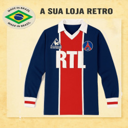 - Camisa retrô Paris Saint Germain azul RTL- FRA