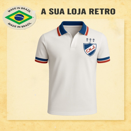 Camisa retrô Nacional de Montevideo tradicional - URU