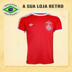 Camisa retro Internacional logo gola redonda 1977