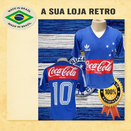 Camisa retrô Cruzeiro coca cola - 1987