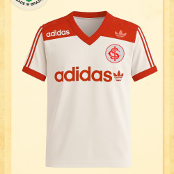 Camisa retrô Internacional logo treino branca