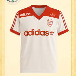 Camisa retrô clube sergipano logo treino branca