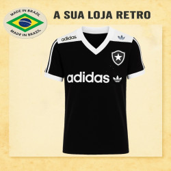 Camisa retrô Botafogo treino logo preta