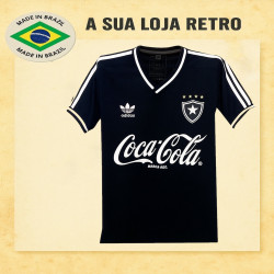 Camisa retrô Botafogo preta logo coca cola 1991
