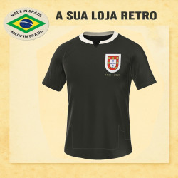 Camisa retrô Portugal preta centenaria - 1921