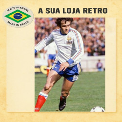 Camisa retrô França branca ML - 1978