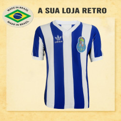 Camisa retrô Porto logo listrada - POR