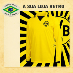 Camisa retrô Borussia Dortmunt ML gola pola - ALE