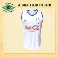 Regata retrô Branca Cruzeiro
