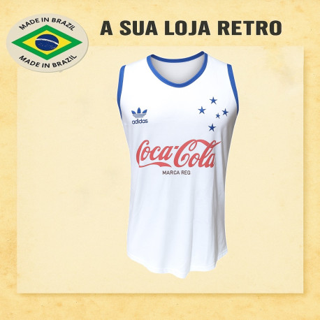 Regata retrô Branca Cruzeiro