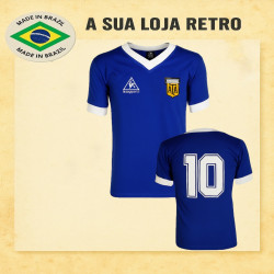 Camisa retrô Argentina azul le Coq away -1986