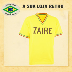 Camisa retrô do Zaire Amarela 1974