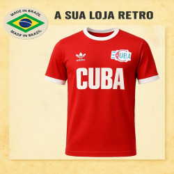 Camisa retrô Cuba Logo Vermelha 1980
