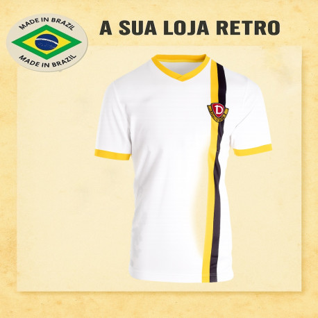 Camisa retrô Dynamo dresden branca 1970- ALE