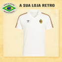 Camisa retrô Belgica Branca -1986