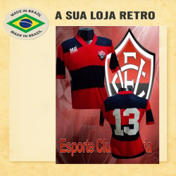 Camisa retrô Vitoria vermelha MR 1980
