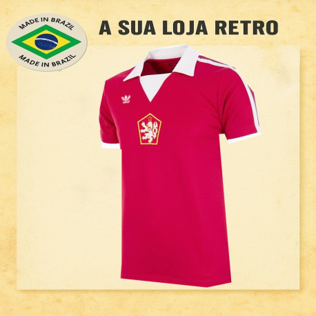 Camisa retrô Tchecoslovaquia logo 1980 .