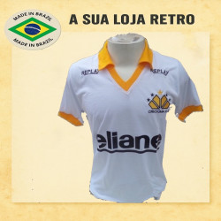 Camisa retrô Branca Criciuma Replay 1986
