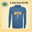 Camisa retrô Brasil azul de Volei ML - 1987