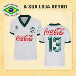 Camisa retrô Goias Branca coca cola 1987