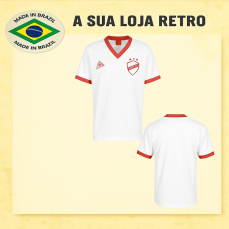 Camisa retrô Vila Nova Futebol Clube branca le Coq 1982