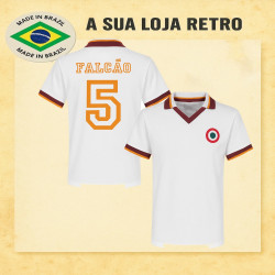 Camisa retrô AS Roma Falcão Branca - ITA